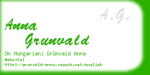 anna grunvald business card